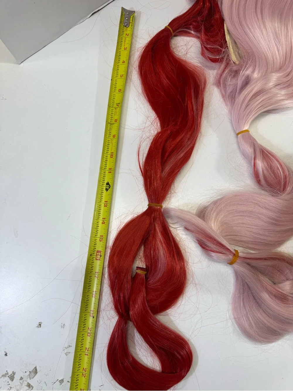 Uta one piece anime character Two-Tone Pink & Red Long wig - Picture 3 of 7